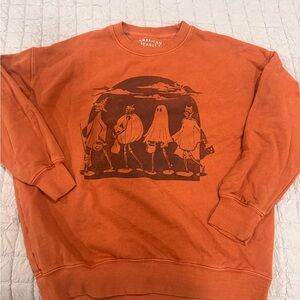 American Eagle Outfitters Orange Graphic Sweatshirt